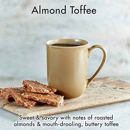 Door County Coffee, Almond Toffee Flavored Coffee, Medium Roast,