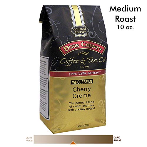 Door County Coffee, Cherry Crème, Flavored Coffee, Medium Roast,