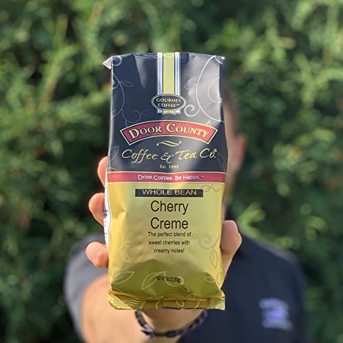 Door County Coffee, Cherry Crème, Flavored Coffee, Medium Roast,