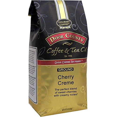 Door County Coffee, Cherry Crème, Flavored Coffee, Medium Roast,