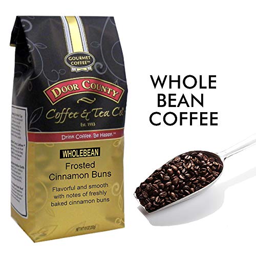 Door County Coffee, Frosted Cinnamon Buns, Sweet Cinnamon Flavor