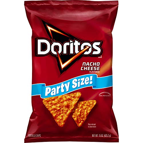 Doritos, Nacho Cheese Flavored Tortilla Chips Party Size, 15 Oz Doritos, Nacho Cheese Flavored Tortilla Chips Party Size, 15 Oz