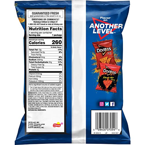 Doritos Cool Ranch Flavored Tortilla Chips, 1.75 Ounce Pack Of