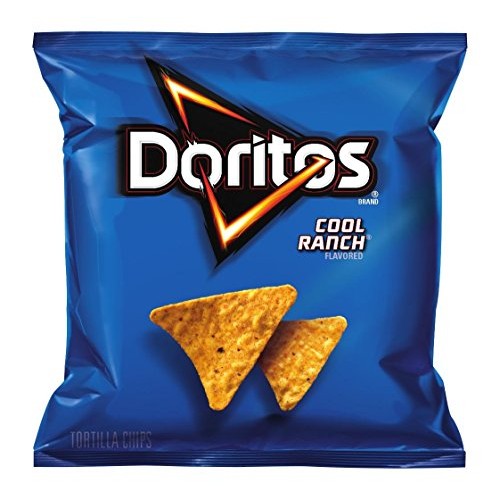 Doritos Cool Ranch Flavored Tortilla Chips, 1 Ounce Pack Of 104