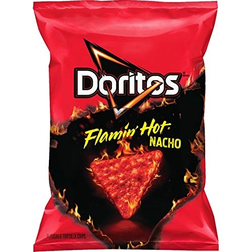Doritos Flamin Hot Nacho Flavored Tortilla Chips, 1.75 Ounce P