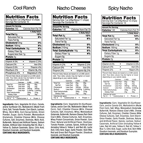 Doritos Flavored Tortilla Chips, Variety Pack, 9.75 Ounce, 4 Count