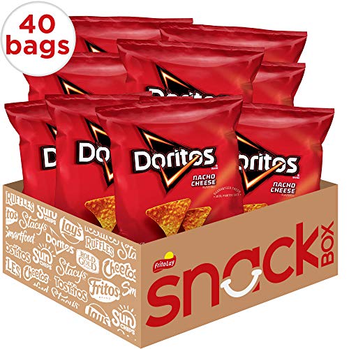 Doritos Nacho Cheese Flavored Tortilla Chips, 1 Oz Pack Of 40
