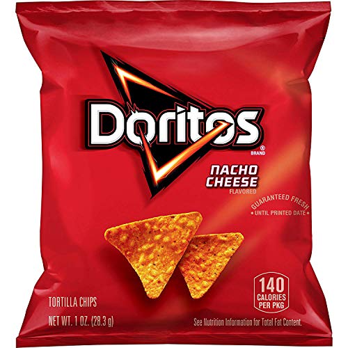Doritos Nacho Cheese Flavored Tortilla Chips, 1 Oz Pack Of 40