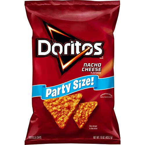Doritos, Nacho Cheese Flavored Tortilla Chips Party Size, 15 Oz,