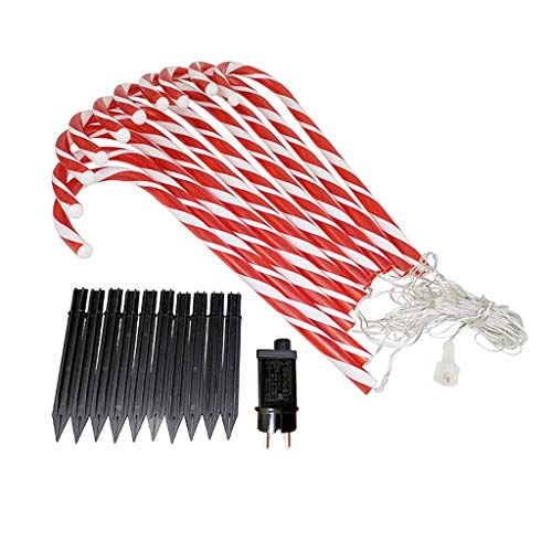Dosoop Candy Cane Lights,Christmas Candy Cane Led Yard Lawn Path