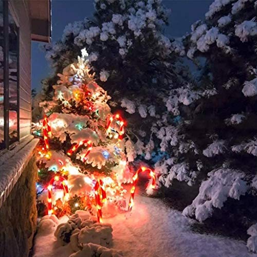 Dosoop Candy Cane Lights,Christmas Candy Cane Led Yard Lawn Path