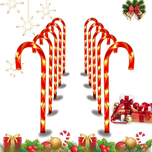 Dosoop Candy Cane Lights,Christmas Candy Cane Led Yard Lawn Path