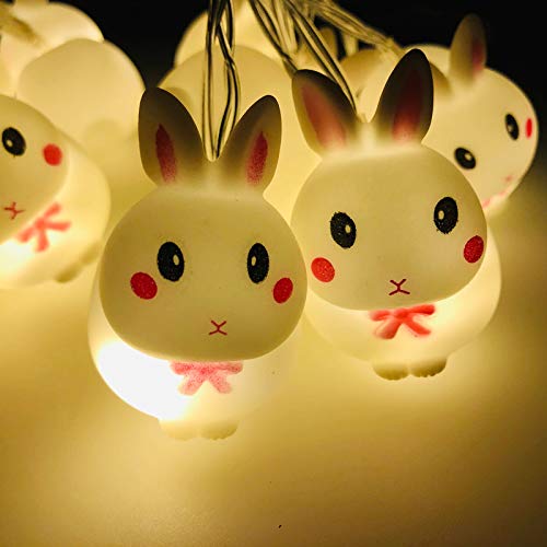 Dosoop Easter Bunny Led String Light, 10Ft 10 Leds Cute Bunny Sh