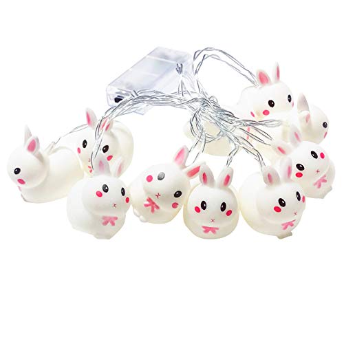 Dosoop Easter Bunny Led String Light, 10Ft 10 Leds Cute Bunny Sh