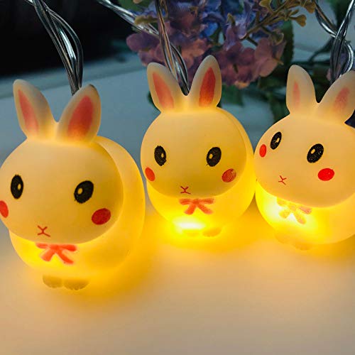 Dosoop Easter Bunny Led String Light, 10Ft 10 Leds Cute Bunny Sh