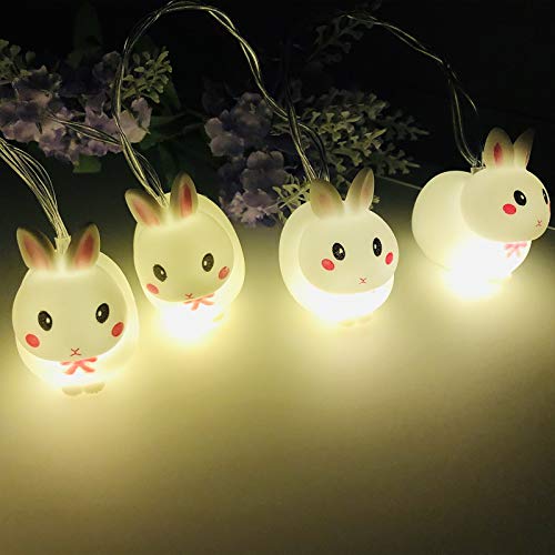 Dosoop Easter Bunny Led String Light, 10Ft 10 Leds Cute Bunny Sh