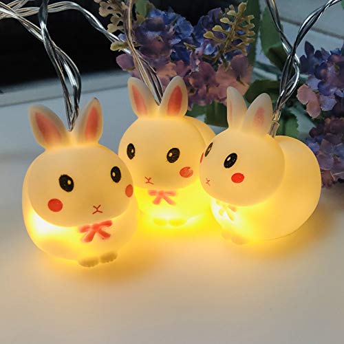 Dosoop Easter Bunny Led String Light, 10Ft 10 Leds Cute Bunny Sh