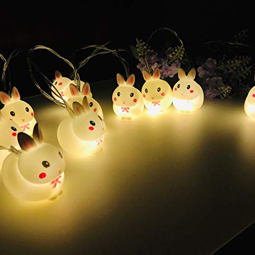 Dosoop Easter Bunny Led String Light, 10Ft 10 Leds Cute Bunny Sh