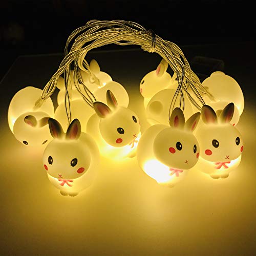 Dosoop Easter Bunny Led String Light, 10Ft 10 Leds Cute Bunny Sh