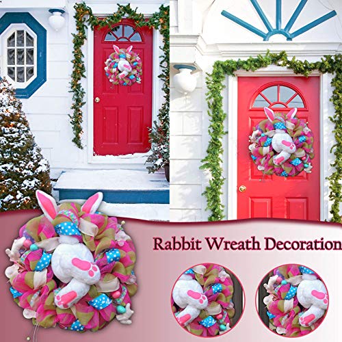 Dosoop Easter Bunny Wreath Front Door Decorations,Happy Easter B