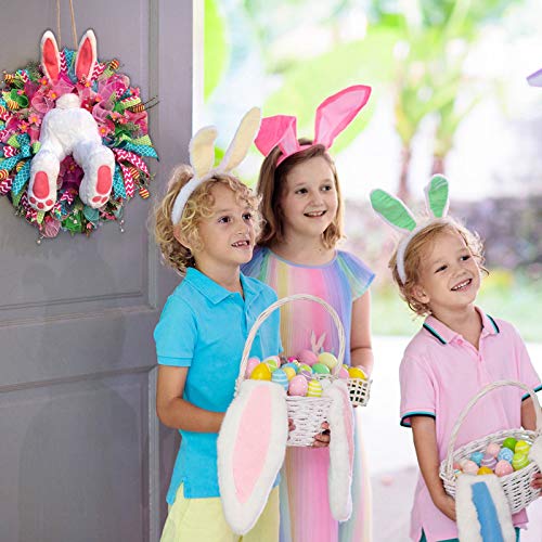 Dosoop Easter Bunny Wreath Front Door Decorations,Happy Easter B