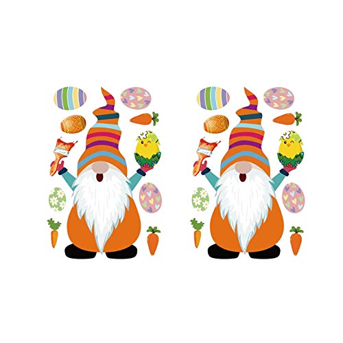 Dosoop Easter Gnome Patches Iron Heat Transfer Sticker Bunny Egg
