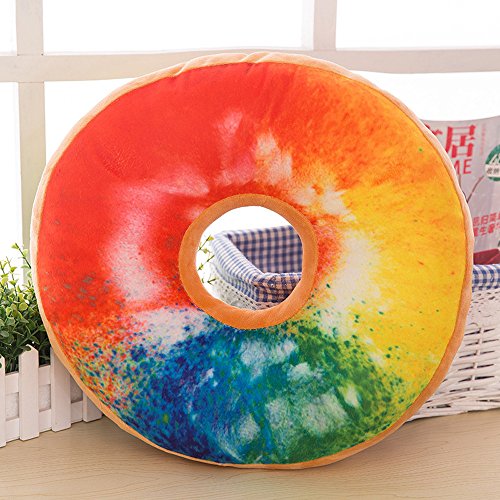 Dosoop Large Donut Throw Pillow Soft Novelty Doughnut Shaped Rin