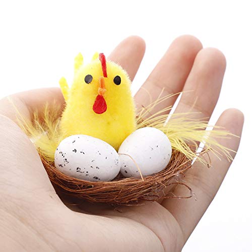 Dosoop Pack Of 12Pcs Easter Chenille Chicks Easter Bonnet Easter