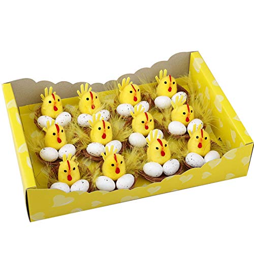 Dosoop Pack Of 12Pcs Easter Chenille Chicks Easter Bonnet Easter