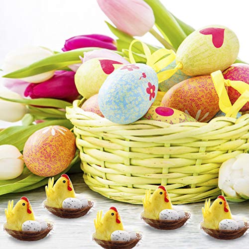 Dosoop Pack Of 12Pcs Easter Chenille Chicks Easter Bonnet Easter