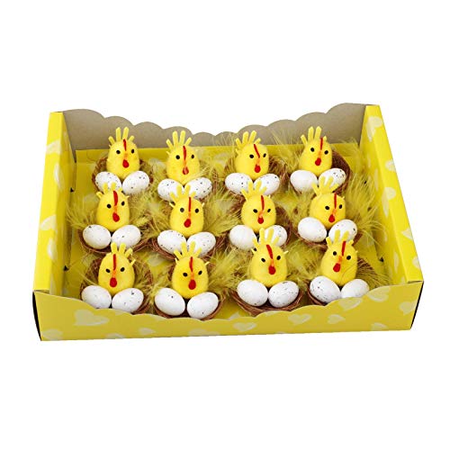 Dosoop Pack Of 12Pcs Easter Chenille Chicks Easter Bonnet Easter