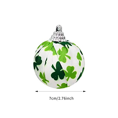 Dosoop St. Patricks Day Hanging Ball Ornament,Green Fabric Wrap