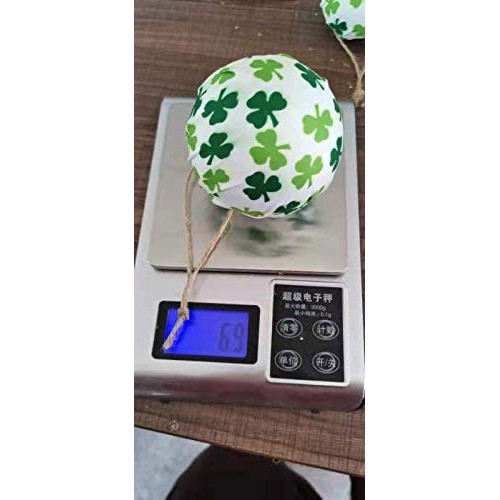 Dosoop St. Patricks Day Hanging Ball Ornament,Green Fabric Wrap
