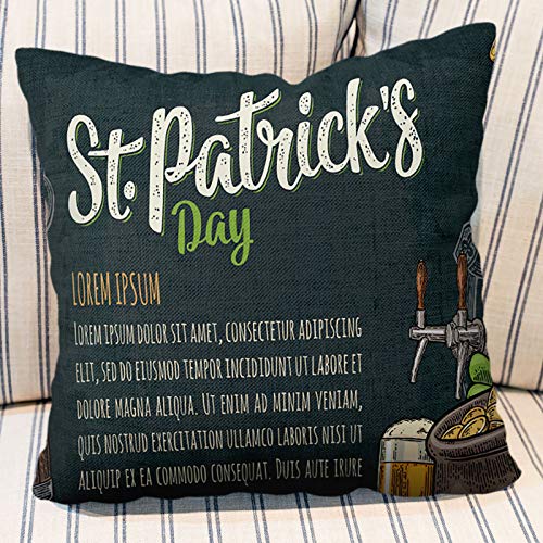 Dosoop St. Patricks Day Throw Pillow Covers Decorations - 18 X