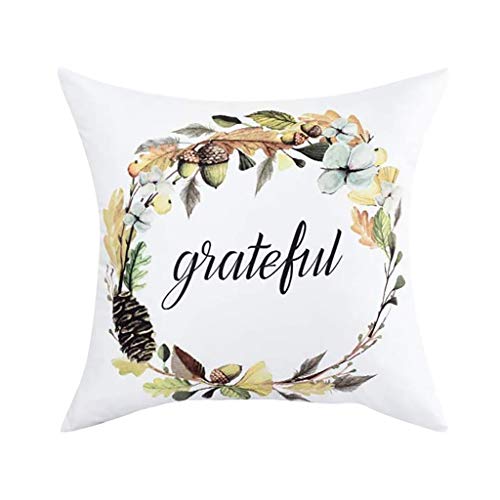 Dosoop Throw Pillow Cover, Set Of 4 Thanksgiving Fall Throw Pill