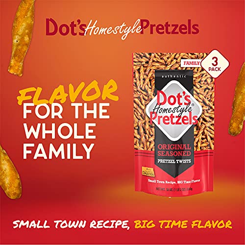 Dots Homestyle Pretzels 18 Ounce Family Size Original Seasoned