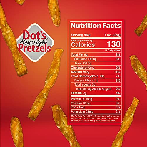 Dots Homestyle Pretzels 18 Ounce Family Size Original Seasoned