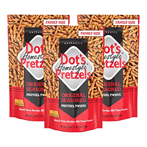 Dots Homestyle Pretzels 18 Ounce Family Size Original Seasoned