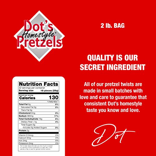 Dots Homestyle Pretzels 2 Lb. Bag 1 Bag 32 Oz. Seasoned Pretz
