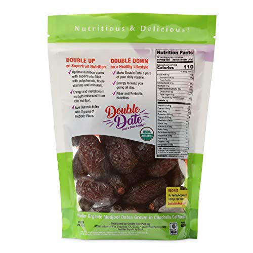 Double Date Organic Dates Medjool, 2Lb Pouch Bag Dates Organic,