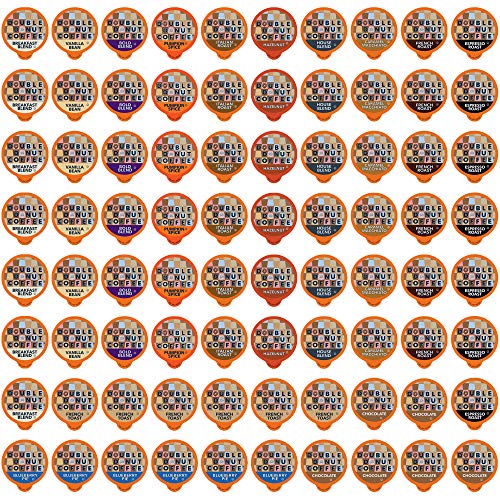 Double Donut Coffee Variety Pack Sampler, Assorted Medium Roast,