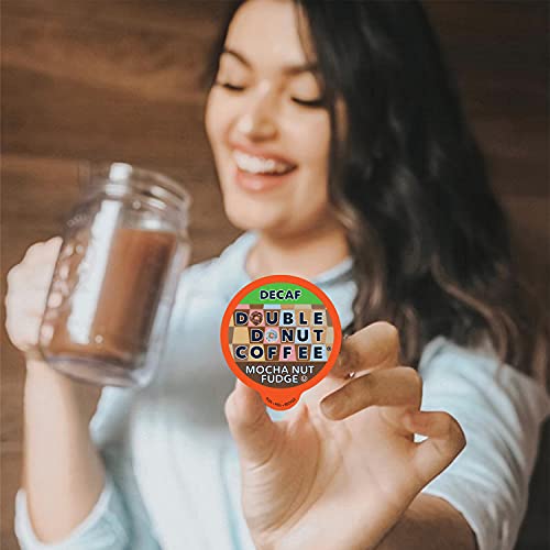 Double Donut Medium Roast Decaf Coffee Pods, Mocha Nut Fudge Fla