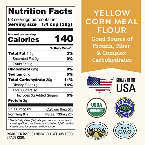 Organic Yellow Cornmeal 5lb by Doudlah Farms - Farmed From Regen...