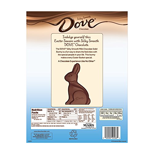 Dove Easter Milk Chocolate Candy Solid Easter Bunny 12-Ounce Box