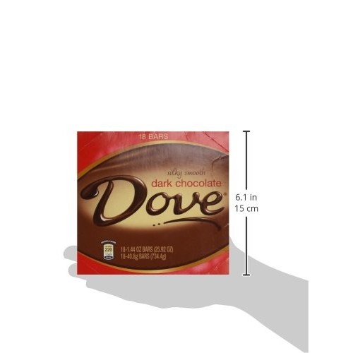 Dove Dark Chocolate Bars Silky Smooth 18 Count Of 1.44 Oz Bars