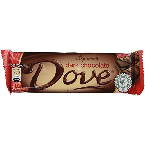 Dove Dark Chocolate Bars Silky Smooth 18 Count Of 1.44 Oz Bars