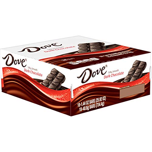 Dove Dark Chocolate Singles Size Candy Bar 1.44-Ounce Bar 18-Cou
