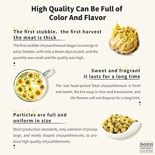 DOZO Chrysanthemum Tea Premium Fetal Chrysanthemum Tea 120g /4.2...