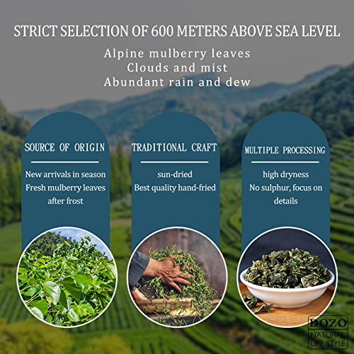 DOZO Mulberry Leaf Tea 400g（200g*2）14.1oz Healthy Herbal Tea S...