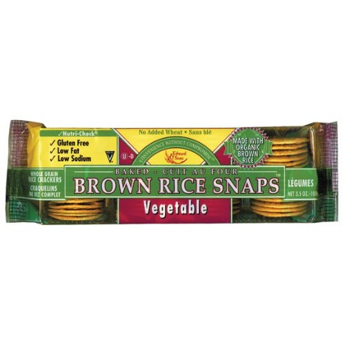 Edward &Amp; Son Original Brown Rice Snap Vegetable Crackers, 3.5-Ou